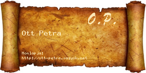 Ott Petra névjegykártya