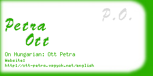 petra ott business card